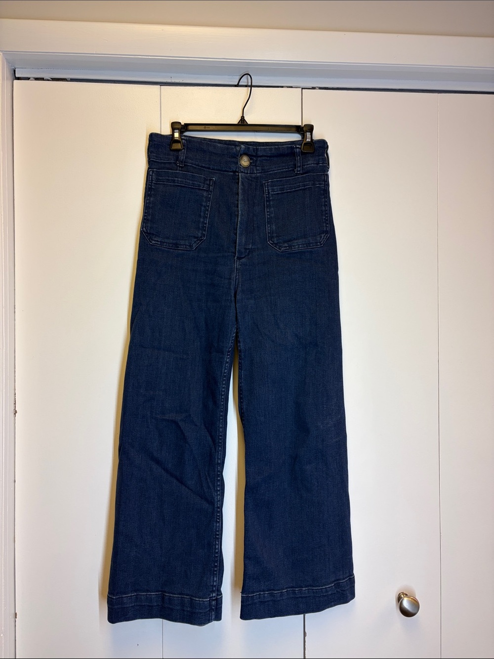 Maeve Dark Blue Colette High-Rise Wide Leg Jeans